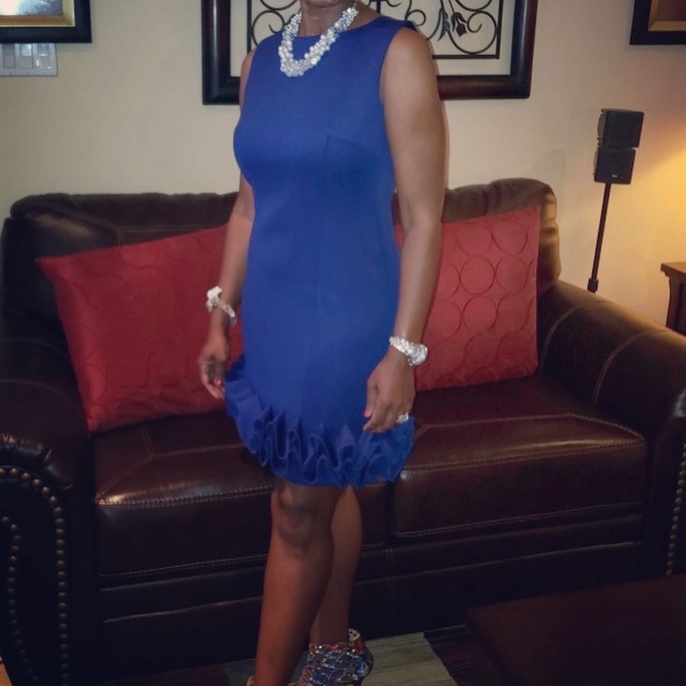 Ruffle bottom cocktail dress